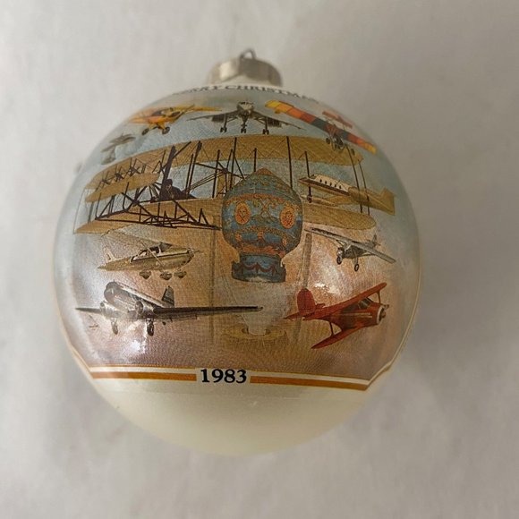 Hallmark Satin Ornament  -  1983 Bicentennial Flight  - Vintage Collectable - Picture 1 of 4